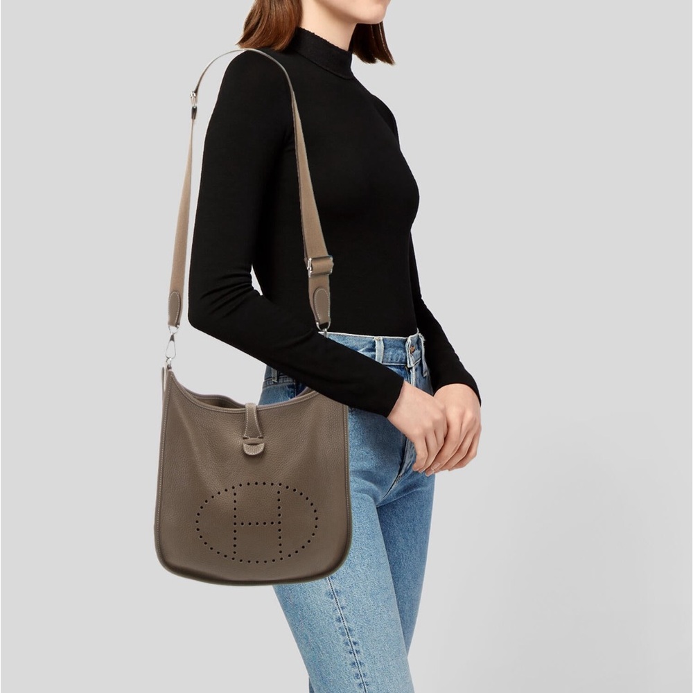 Hermes Evelyne III 29 Etoupe Clemence Leather